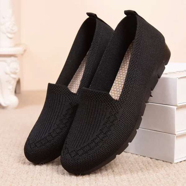 Zapatos informales para mujer, zapatillas planas transpirables de malla de verano, cómodas y ligeras, mocasines sin cordones, Zapatillas para mujer - Imagen 8