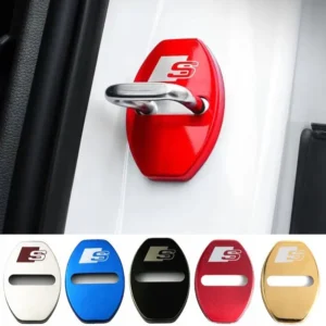 Funda para cerradura de puerta de coche 4 Uds para Audi Sline A6 A4 A3 A7 A5 Q3 Q5L Q7 Q2 S4 S5 S6 S7 S8 TT RS3 RS4 RS5 RS6 TTS Accesorios