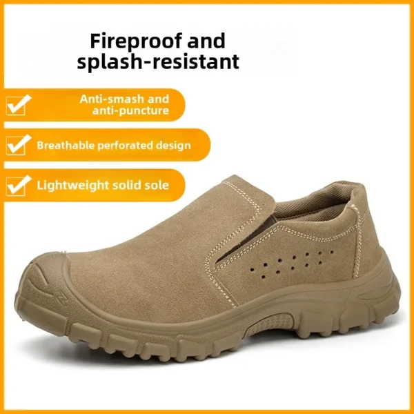 Zapatos a prueba de trabajo, antigolpes, antiperforación, generación de cabello, zapatos de soldadura eléctrica, zapatos de trabajo, calzado de seguridad resistente al desgaste - Imagen 4