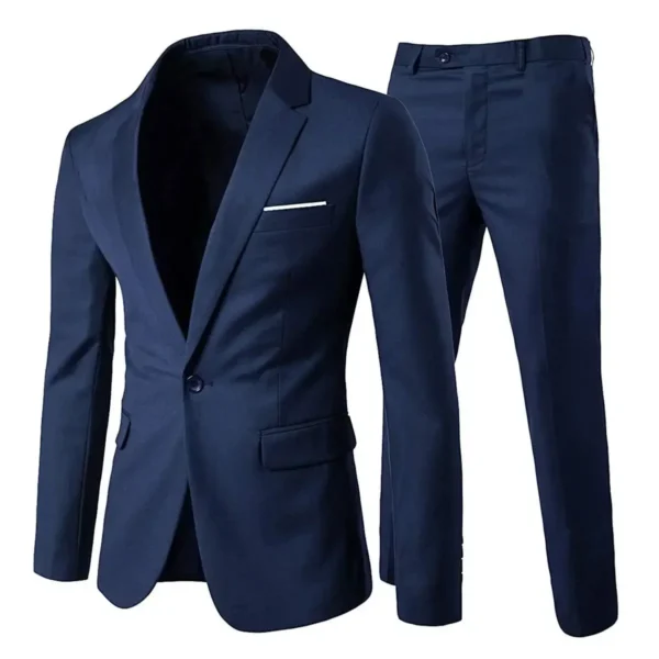 Trajes elegantes para hombre para boda, 3 piezas, 2 conjuntos de chaquetas, chaleco, pantalones, Blazers de lujo, traje clásico ajustado, traje Formal completo 2024 - Imagen 24