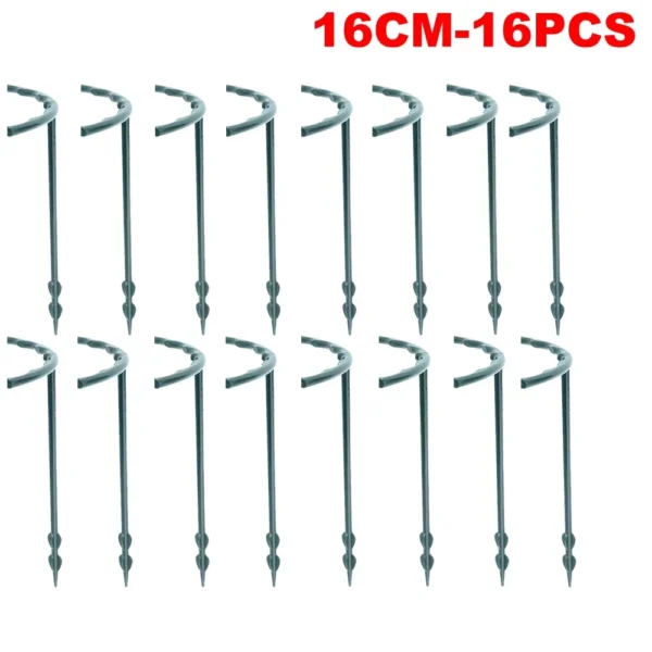 Soporte de plástico para plantas, soporte para plantas, pila para flores, invernaderos, arreglo, soporte para varilla de fijación, herramientas de jardín - Imagen 8