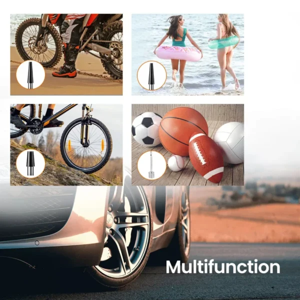 Compresor de aire portátil de servicio de 150PSI, inflador de neumáticos de coche, bomba eléctrica, bomba inflable, neumáticos universales para motocicleta y coche de todos los tamaños - Imagen 5