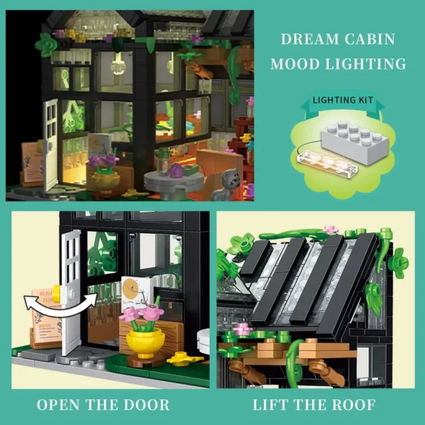 Juego de construcción de casa de flores, kit de bloques de construcción de invernadero, crea un ambiente cálido y hermoso, regalo para niñas de 6 a 12 (567 piezas) - Imagen 4