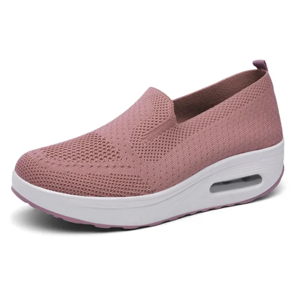 Primavera otoño zapatos oscilantes de mujer mocasines de malla para mujer plataformas planas zapatos de mujer cuñas zapatos de mujer zapatillas de deporte con aumento de altura - Imagen 10