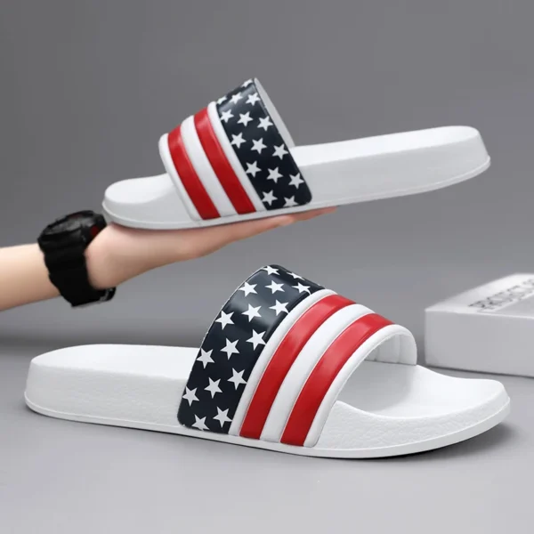 Zapatillas de casa de talla grande para hombre, pantuflas de baño suaves y cómodas para hombre, sandalias de playa planas y gruesas de EVA para exteriores, verano