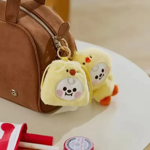 LLavero de muñeco de peluche de la serie Kawaii BT21 BABY Zoo, muñeco de dibujos animados, bolso escolar, colgante, decoración, regalo de cumpleaños, línea de amigos - Imagen 3