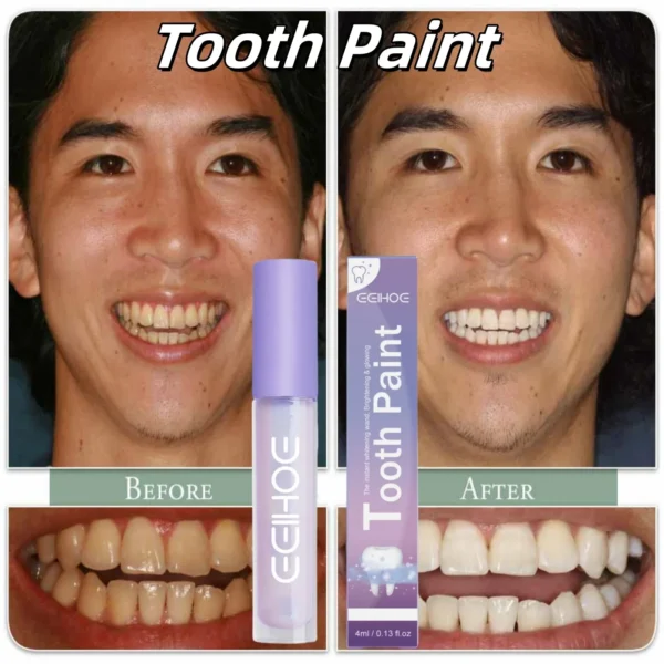 Kit de pintura para blanquear los dientes, eliminar pigmentos y manchas dentales, pintura blanca Natural instantánea, esmalte dental suave ajustado - Imagen 3