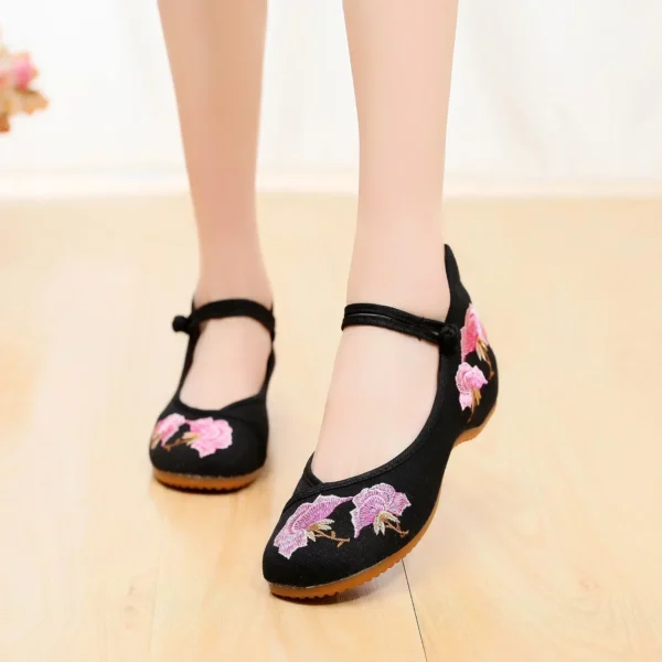 Zapatos informales para mujer, moda Vintage, elegante, estilo étnico, ropa de calle bordada, zapatos de mujer de estilo chino, novedad de verano - Imagen 9