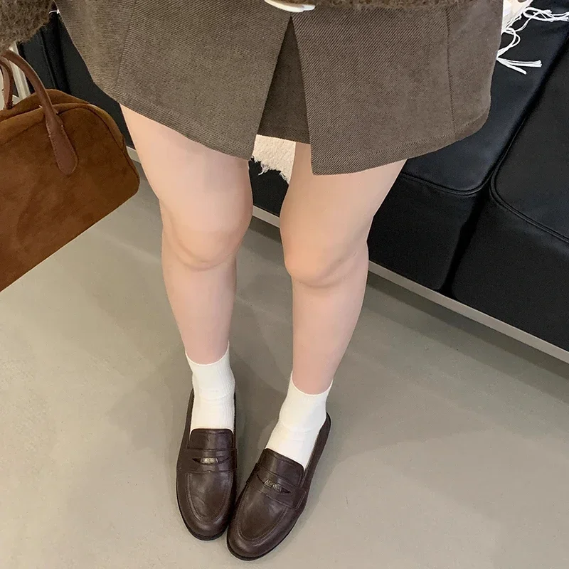 Zapatos mocasines Vintage sin cordones de diseñador para mujer, zapatos planos informales poco profundos, zapatos clásicos de oficina para primavera y otoño para mujer - Imagen 3