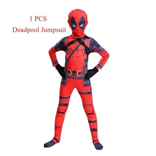 Disfraz de superhéroe Deadpool para niños, nuevo disfraz de Deadpooling 3, disfraz completo de Deadpool3, mono de Halloween - Imagen 13