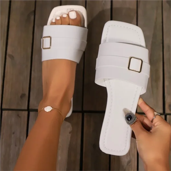 Zapatos de mujer, sandalias de verano para fiesta, zapatos para caminar, sandalias suaves, zapatos elegantes para mujer, zapatillas sin cordones para mujer, calzado femenino - Imagen 9