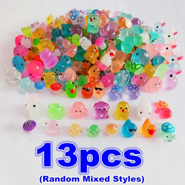 Mini animales luminosos de resina, incluidos pequeños patos brillantes, perfectos para decorar jardines de hadas, acuarios y casas de muñecas - Imagen 9