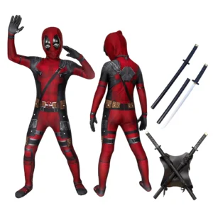 Disfraz de superhéroe Deadpool para niños, nuevo disfraz de Deadpooling 3, disfraz completo de Deadpool3, mono de Halloween