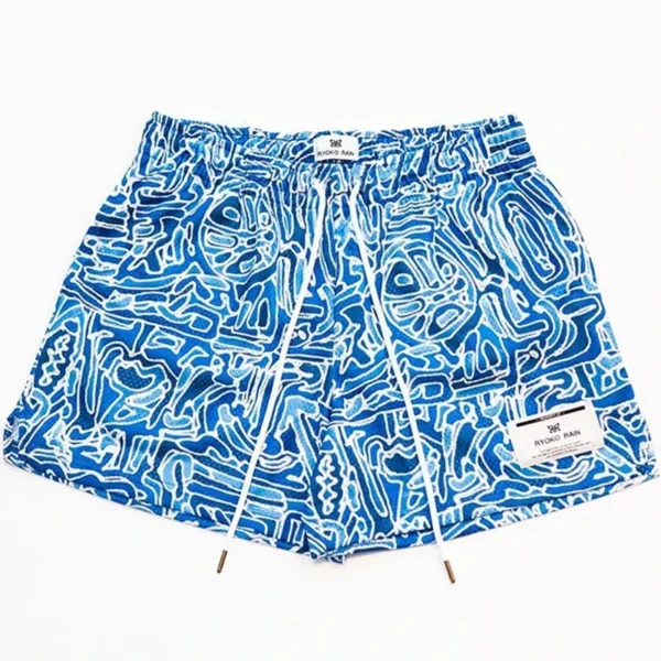 Pantalones cortos informales de verano de malla Universal para hombres y mujeres, pantalones cortos deportivos de secado rápido, pantalones cortos transpirables con cordón estampado 3d para playa - Imagen 2