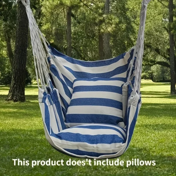 Silla colgante de lona para ocio, hamaca para exteriores, sin almohada ni cojín, muebles de ocio para jardín, 1 unidad - Imagen 3