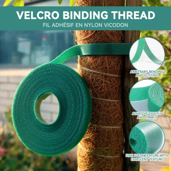 Cinta de jardín, brida para cables de nailon para plantas, flores, cultivo, escalada, soporte reutilizable para plantas, sujetador de gancho y bucle, accesorios de jardín - Imagen 3