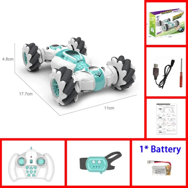 Control remoto reloj Sensor de gestos juguete eléctrico RC Drift Car 2,4 GHz 4WD rotación regalo para niños cumpleaños Samll RC Stunt Car - Imagen 9