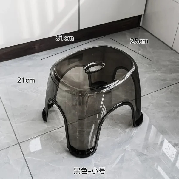 Taburete antideslizante de acrílico para ducha de baño, taburete bajo pequeño transparente para niños, hogar, sala de estar, baño, muebles modernos simples - Imagen 8