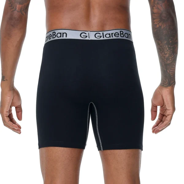 Conjunto de 4 Uds. De calzoncillos Boxer de longitud media, ropa interior para hombre, calzoncillos masculinos transpirables de algodón para hombre, Boxershorts, bragas suaves - Imagen 6