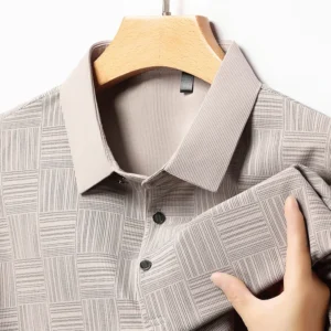 Camisa POLO de manga corta informal de negocios con nuevo estampado para hombre, Top cómodo y transpirable de manga corta a la moda