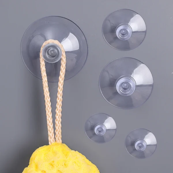 Ventosa transparente de PVC con cabeza de seta para ventana de vidrio, gancho de ventosa fuerte, colgador de toallas para decoración del hogar, 10 Uds. - Imagen 2
