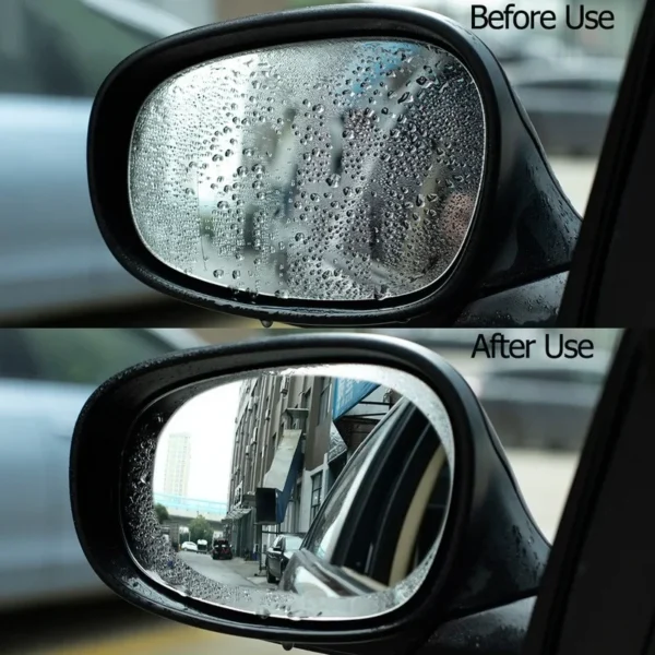 Adhesivo para espejo retrovisor de coche, Film transparente impermeable para ventana lateral, antiniebla, Film protectoras impermeables para coche y motocicleta, 2 uds. - Imagen 3