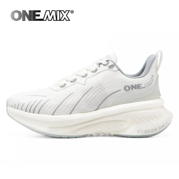 Zapatillas blancas para correr en carretera para hombre, zapatillas deportivas con cojín de aire para exteriores, zapatillas deportivas para hombre, zapatos para correr de verano, calzado para mujer - Imagen 6