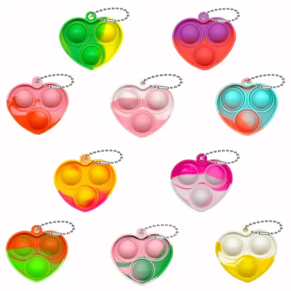 Juguetes Pop Fidget, Mini llaveros Pop, juguetes para niños pequeños, paquete de juguetes sensoriales, paquetes a granel para reducir la presión, regalos de recuerdo de fiesta 30 Uds. - Imagen 4