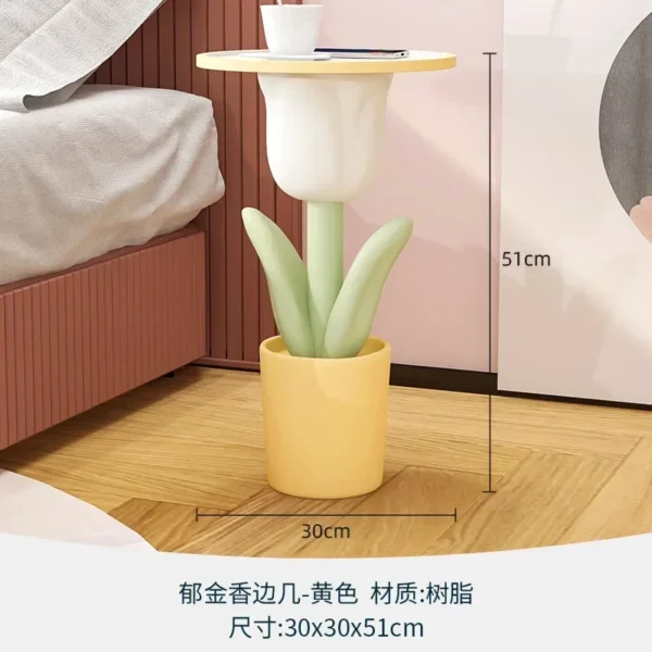 Mesa de centro pequeña con forma de tulipán, mueble de estilo nórdico para dormitorio, mesita de noche, escritorio para sala de estar, 30cm - Imagen 7