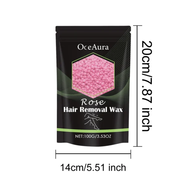OceAura-granos de cera para depilación rápida de todo el cuerpo, 100g, axilas, piernas, piel seca y suave, suave y no irritante - Imagen 8