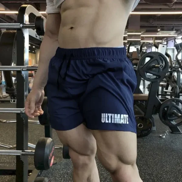 Pantalones cortos deportivos Fitness Brother pantalones de tres cuartos de secado rápido transpirable elástico músculo hombres peso perro sentadillas de talla grande M-3XL - Imagen 8