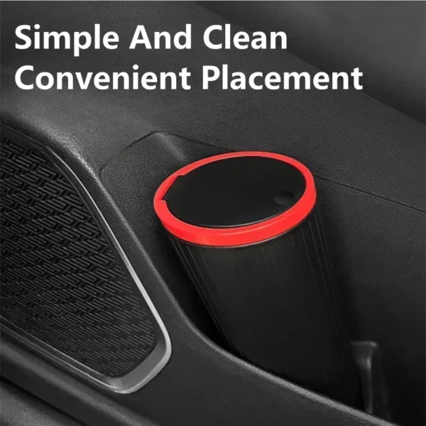 Cubo de basura para coche, Mini organizador de polvo para Interior de coche, contenedor de basura, caja de almacenamiento, cubo, accesorios para automóvil - Imagen 4