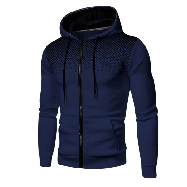 Chaqueta con capucha para hombre, ropa de calle, sudaderas de manga larga, jersey con capucha y cremallera, ropa deportiva para hombre, ropa de calle 2024 - Imagen 7