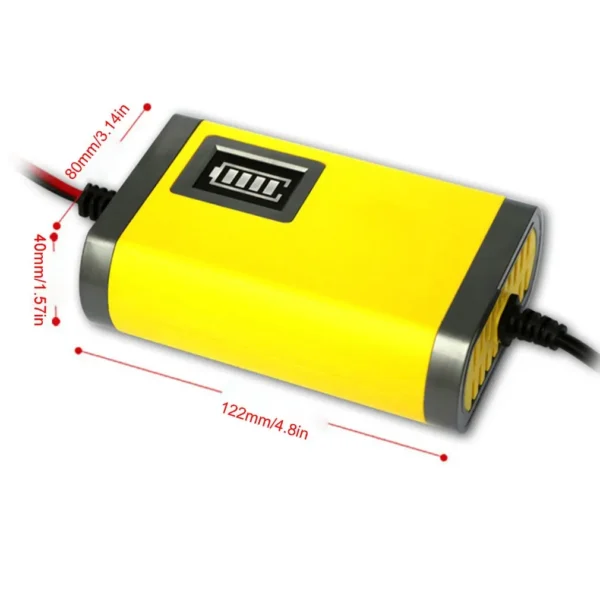 Cargador de batería inteligente para coche, dispositivo de carga automático de GEL de plomo ácido para motocicleta, con pantalla LCD, 12V, 2A - Imagen 6