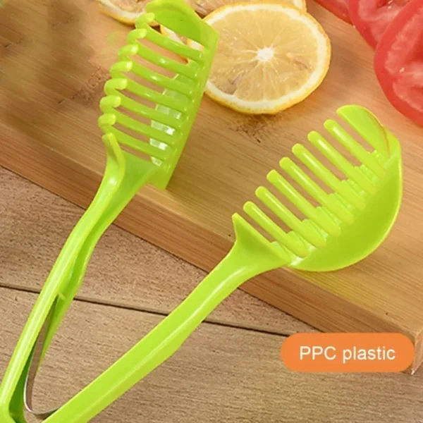 Rebanador de tomate de mano, Clip para pan, frutas, verduras, corte, patatas, manzana, utensilio, accesorios de cocina - Imagen 5