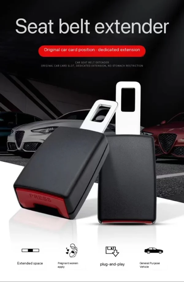 Extensor de cinturón de seguridad para coche, cubierta para cinturón de seguridad, relleno para cinturón de seguridad, hebilla de enchufe, Clip para cinturón de seguridad, accesorios para coche - Imagen 4
