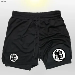 Pantalones cortos para correr hombres Fitness entrenamiento de gimnasia 2 en 1 pantalones cortos deportivos entrenamiento de secado rápido correr pantalones cortos de doble cubierta