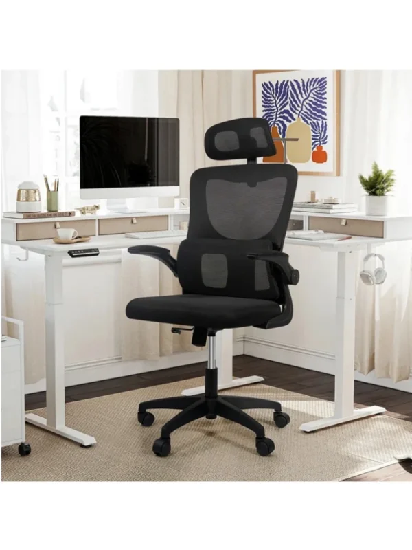 Silla de oficina ergonómica con respaldo alto, sillas deslizantes de malla para ordenador de juegos, sillón giratorio ajustable, muebles comerciales para el hogar - Imagen 9