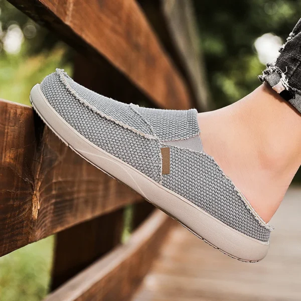 Zapatos casuales cómodos zapatos de lona ligeros para hombres Slip-On marca Nueva llegada Primavera Verano  moda mocasines planos zapatos - Imagen 3