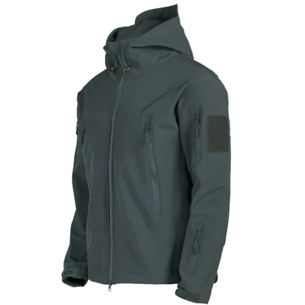 Chaquetas Hombres Táctica a prueba de viento Militar de piel de tiburón Soft Shell chaqueta impermeable hombres Ejército Chaquetas de combate para hombre con capucha Bomber Abrigos - Imagen 10