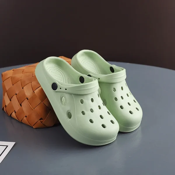 Sandalias de playa antideslizantes para hombre y mujer, zuecos informales de jardín, sandalias cruzadas de punta ancha para exteriores, zapatillas de ducha para el hogar, Verano - Imagen 8