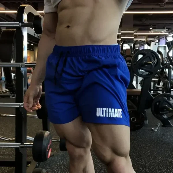 Pantalones cortos deportivos Fitness Brother pantalones de tres cuartos de secado rápido transpirable elástico músculo hombres peso perro sentadillas de talla grande M-3XL - Imagen 3