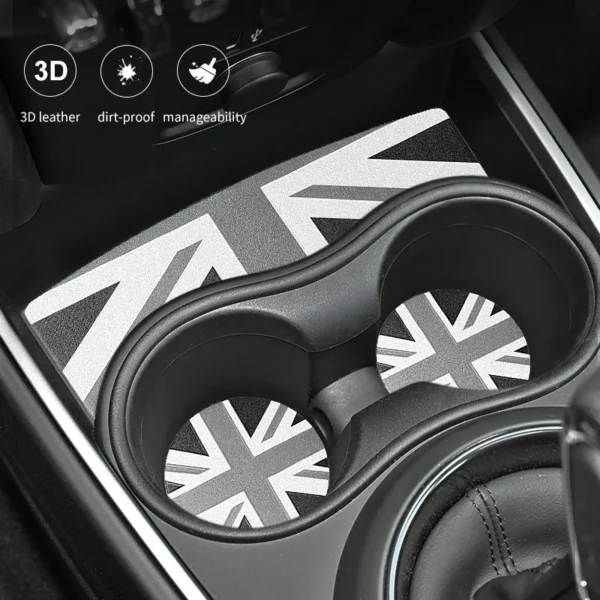 Posavasos, taza de coche, Union Jack-cojín de café, protección de ranura de almacenamiento, alfombrilla antideslizante para MINI Cooper F55 F56 F54 F60, accesorios - Imagen 2