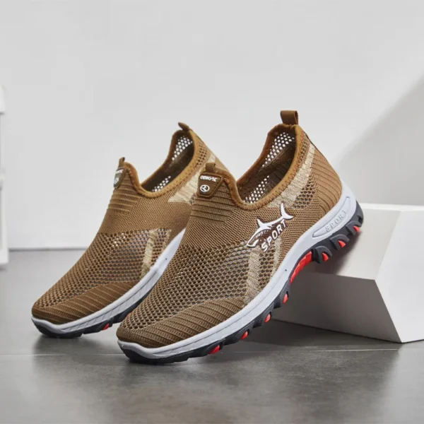 Zapatos de malla de verano para hombre, zapatillas ligeras, zapatos informales a la moda para caminar, zapatos de senderismo transpirables para hombre 2024, zapatos de moda 2025 - Imagen 7
