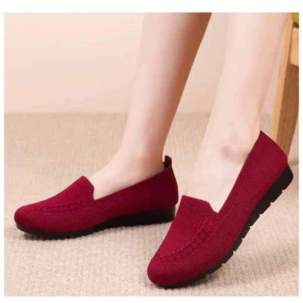 Zapatos informales para mujer, zapatillas planas transpirables de malla de verano, cómodas y ligeras, mocasines sin cordones, Zapatillas para mujer - Imagen 2