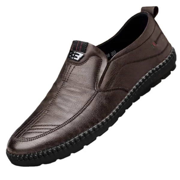 Mocasines de cuero para hombre, zapatos planos antideslizantes para caminar, transpirables, sin cordones para exteriores, zapatos casuales para trabajo masculino, zapatillas de deporte para conducir en la oficina2 - Imagen 6