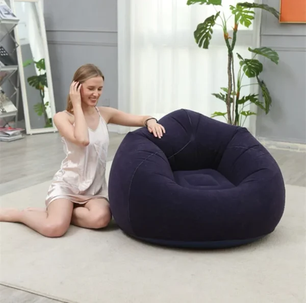 Sofá inflable con bolsa de frijoles, sillón perezoso, cama reclinable interior plegable, muebles de Tatami, sala de estar, dormitorio - Imagen 2