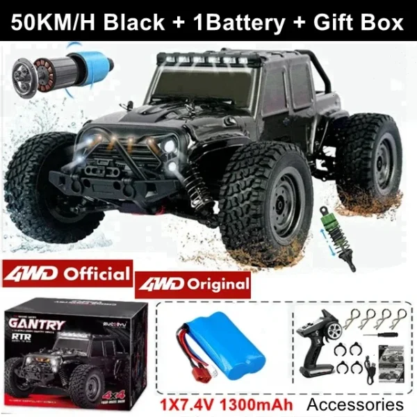 Coche todoterreno con Control remoto 4WD, Buggy de alta velocidad 4x4 RC, súper sin escobillas, 50 o 80 KM/H, juguete de carreras de deriva rápida para niños y adultos - Imagen 26