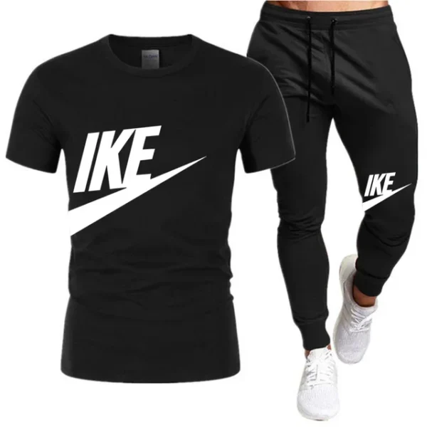 Conjuntos de verano para hombre, chándal coreano a la moda, camisetas de manga corta + pantalones cortos deportivos, traje informal para hombre, conjuntos para correr para hombre - Imagen 29