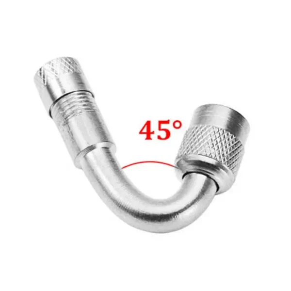 Adaptador de válvula doblada de ángulo de 90, 45 y 135 grados para motocicleta, tubo de neumático, adaptador de extensión de válvula de cobre y plata para camión, coche, Moto y bicicleta - Imagen 24